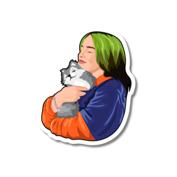 Billie Eilish with Cat