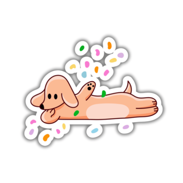 Cute Dachshund confetti